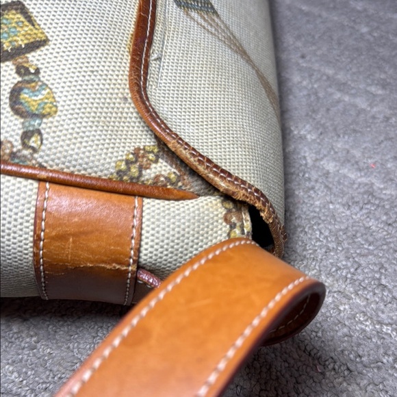 Etro Canvas and Leather Crossbody with Safari Animal Print - Picture 9 of 9